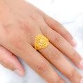 Floral Circle 22k Gold Ring