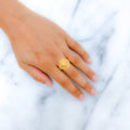 Reflective Oval 22k Gold Ring