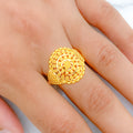 Reflective Oval 22k Gold Ring