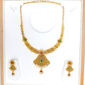 Royal Antique Kundan 22k Gold Flower Set