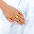 Geometric Sun 22k Gold Ring