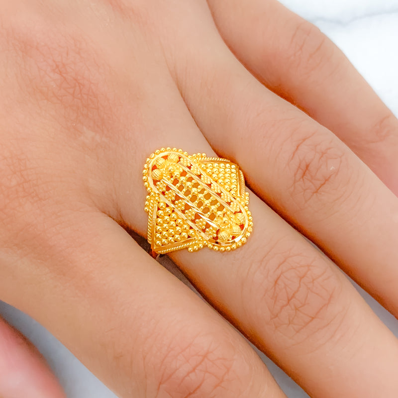 Beaded 22k Gold Ring