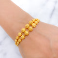 Two-Chain Connected Circles 22k Gold Bracelet