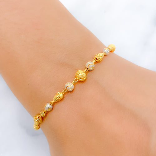 Sleek Sand Finish 22k Gold Bracelet