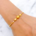 Beaded Waves 22k Gold Bracelet