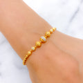 Refined Two-Tone 22k Gold Bracelet