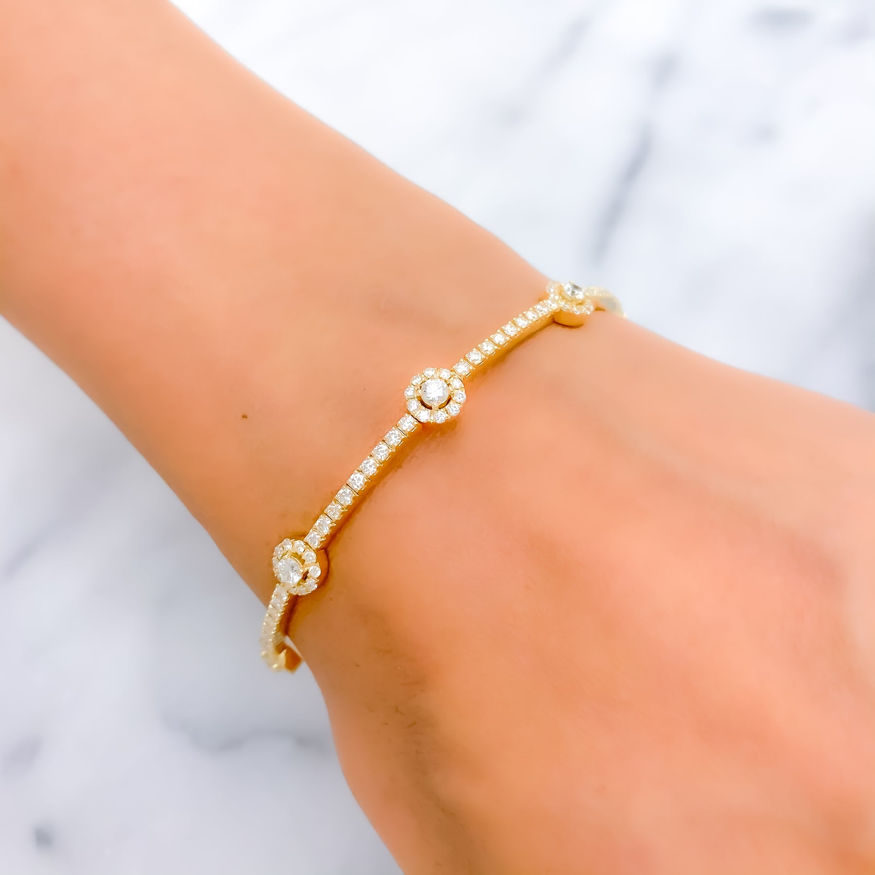 Cz diamond bangles, Minimalist Gold plated bracelet jewelry | American –  Indian Designs
