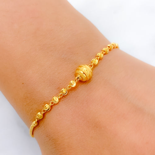 Glittery Orb 22k Gold Bracelet