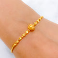 Matte Gold Bead 22k Gold Bracelet