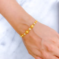 Two-Tone Round Ritzy 22k Gold Bracelet