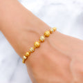 Two-Tone Round Ritzy 22k Gold Bracelet