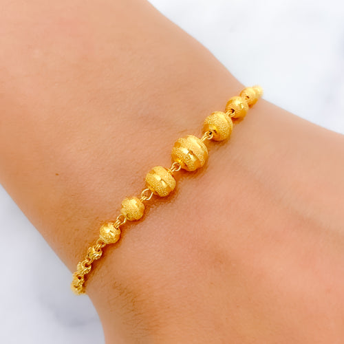 Classy Sand Finish 22k Gold Bracelet