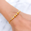 Contemporary Unique Dual 22k Gold Finish Bracelet