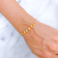 Dressy Multi-Tone 22k Gold Bead Bracelet