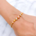 Dressy Multi-Tone 22k Gold Bead Bracelet