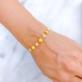 Fancy Striking Round 22k Gold Bracelet