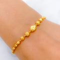 Reflective Oval 22k Gold Bead Bracelet