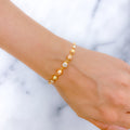 Contemporary Three-Tone 22k Gold Bracelet
