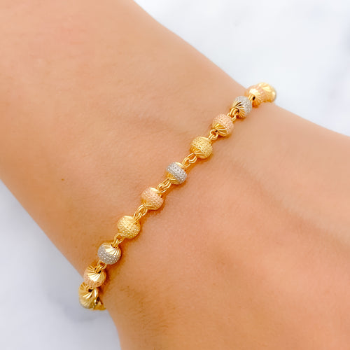 Classy Matte 22k Gold Bead Bracelet