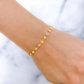 Geometric Petite 22k Gold Bead Bracelet