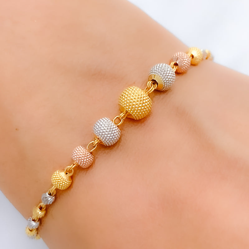 Classy Radiant 22k Gold Bead Bracelet