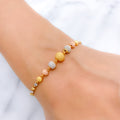 Classy Radiant 22k Gold Bead Bracelet