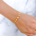 Upscale Three-Tone 22k Gold Bracelet