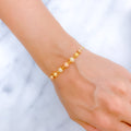 Decorative Matte 22k Gold Orb Bracelet