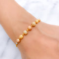 Decorative Matte 22k Gold Orb Bracelet