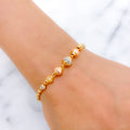 Upscale Three-Tone 22k Gold Bracelet