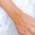 Sparkling Luxurious 22k Gold Round Bracelet