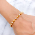 Sparkling Luxurious 22k Gold Round Bracelet