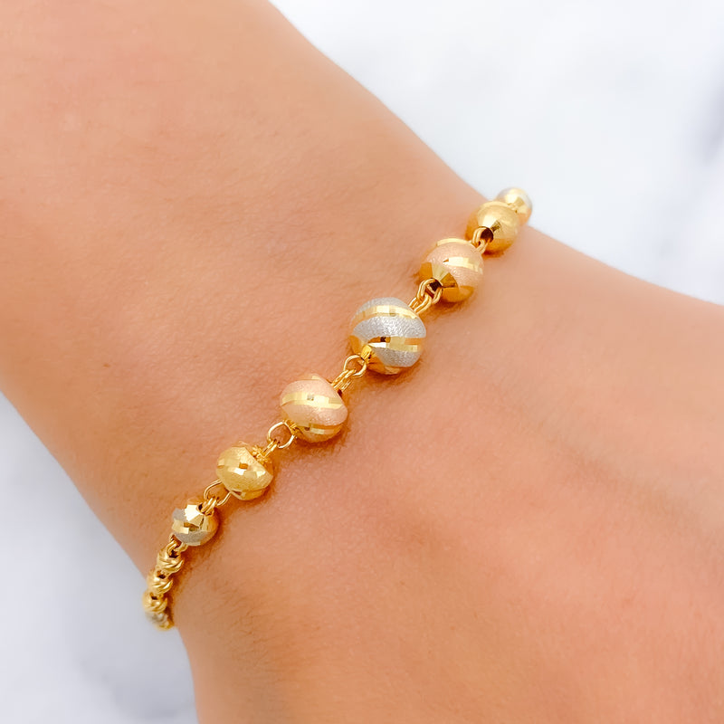 Elegant Matte Finish 22k Gold Bracelet