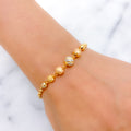 Elegant Matte Finish 22k Gold Bracelet