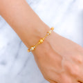 Delicate Dotted Orb 22k Gold Bracelet