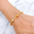 Delicate Dotted Orb 22k Gold Bracelet