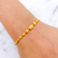 Dotted Oval 22k Gold Bead Bracelet