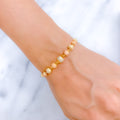 Gorgeous Regal Smooth Finish 22k Gold Orb Bracelet