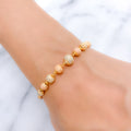 Gorgeous Regal Smooth Finish 22k Gold Orb Bracelet