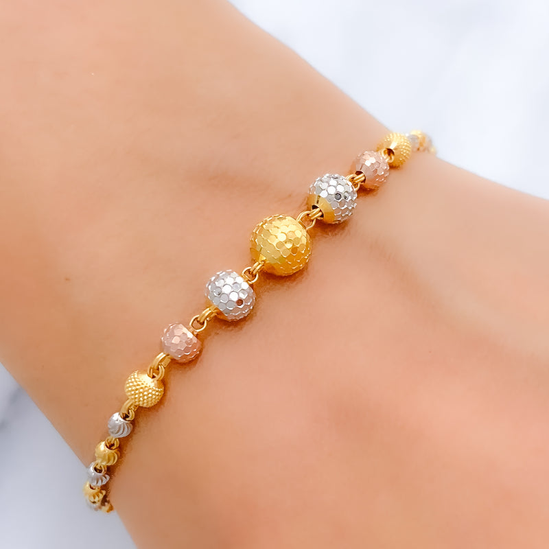 Jassy Elegant 22k Gold Bead Bracelet