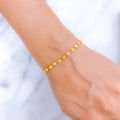 Sleek Sophisticated Sand 22k Gold Finish Bracelet