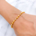 Sleek Sophisticated Sand 22k Gold Finish Bracelet