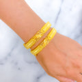 22k-gold-delightful-floral-striped-gold-bangles