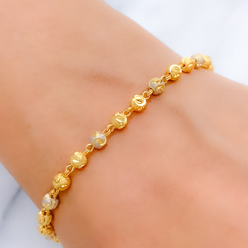 Sleek Sophisticated Sand 22k Gold Finish Bracelet