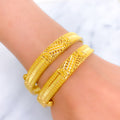 22k-gold-delightful-floral-striped-gold-bangles