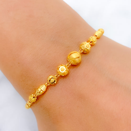 Sophisticated 22k Gold Bead Bracelet