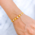 Graceful Grand Beaded 22k Gold Bracelet