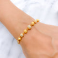 Graceful Grand Beaded 22k Gold Bracelet