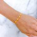 Textured Bead 22k Gold Bracelet