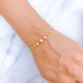 Fancy Fashionable Glimmering 22k Gold Orb Bracelet